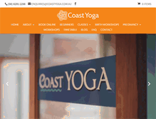 Tablet Screenshot of coastyoga.com.au